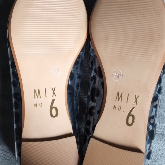 Mix No. 6 Flats Clear Natural Multicolor Black Leopard  Size 7 - Picture 5 of 8